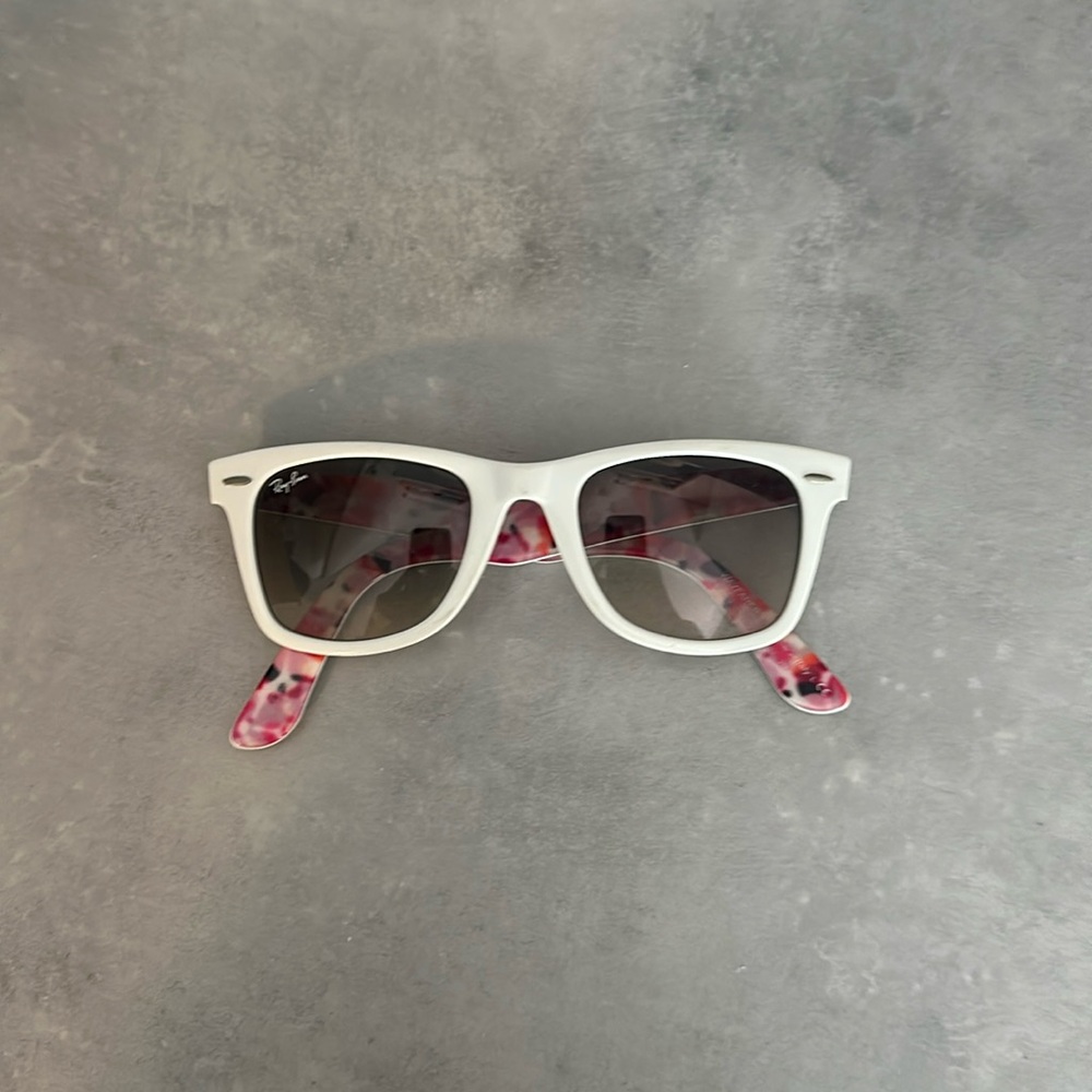 White and Floral Ray-Ban Wayfarer